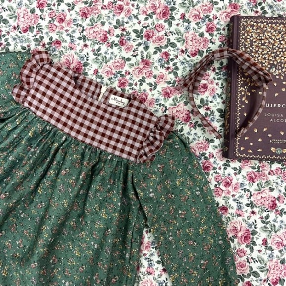 Minabay Kids Green Liberty Dress from a Barcelona | Size 6 - Picture 2 of 4